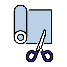 Cutting fabric  Icon