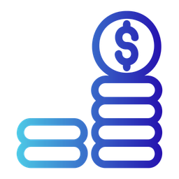 Coin stack with dollar sign  Icon