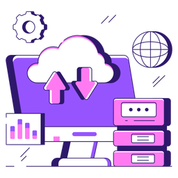 Cloud data transfer  Icon