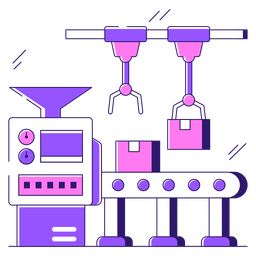 Automatisierte Produktionslinie  Symbol