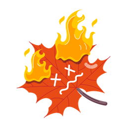 Burning Leaf  Icon