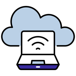 Dispositivo conectado à nuvem  Ícone