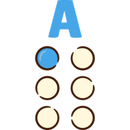 Eine Blindenschrift  Symbol