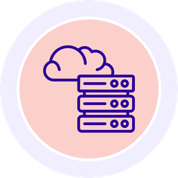 Almacenamiento de base de datos en la nube  Icono