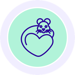 Hamster love animal  Icon