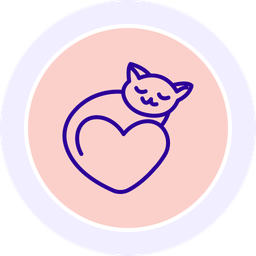 Cat love animal  Icon