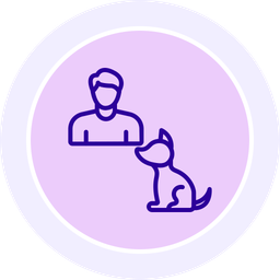 Dad and dog  Icon