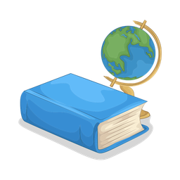 Book and globe  Icon