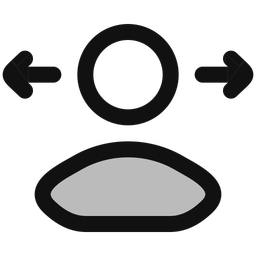 Benutzer Pfeil links rechts  Symbol