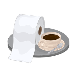 Coffee cup with tissue  Icon