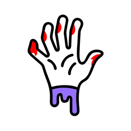 Bloody handprint  Icon