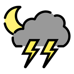 Cloudy Stormy Night  Icon