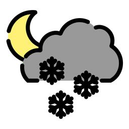 Cloudy Snowy Night  Icon