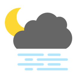 Cloudy Foggy Night  Icon