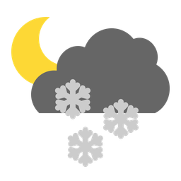 Cloudy Snowy Night  Icon