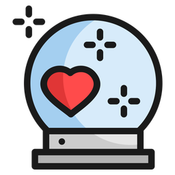 Heart Snow Globe  Icon