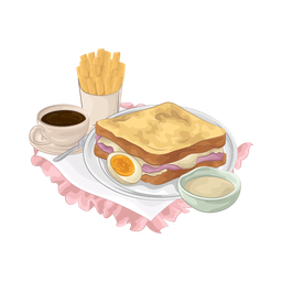 Breakfast sandwich set  Icon