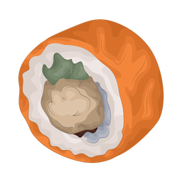 Salmon sushi roll  Icon