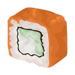 Salmon sushi roll  Icon