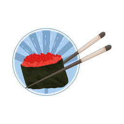 Chopsticks with sushi  Icon