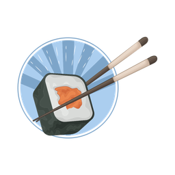 Chopsticks with sushi  Icon