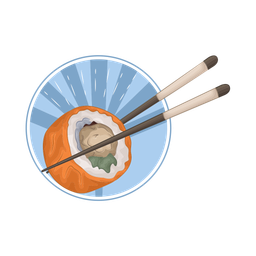 Chopsticks with sushi  Icon