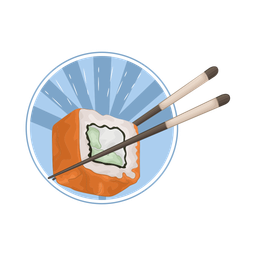 Chopsticks with sushi  Icon