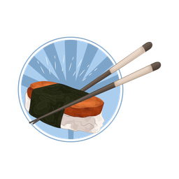 Chopsticks with sushi  Icon