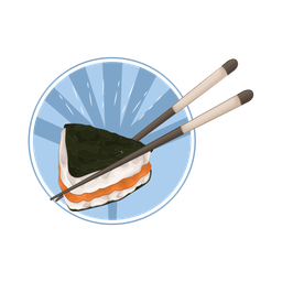 Chopsticks with sushi  Icon