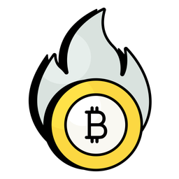 Bitcoin Fire  Icon