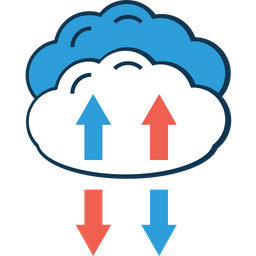 Flechas de nube  Icono