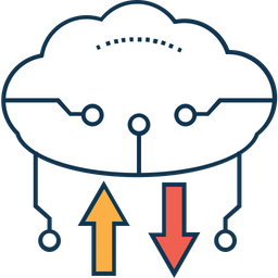 Flechas de nube  Icono