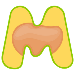 Buchstabe m  Symbol