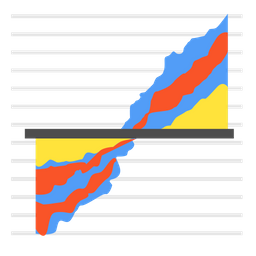 Gráfico de área  Ícone