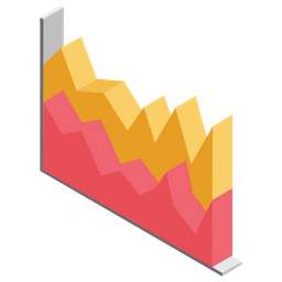 Gráfico de área  Ícone