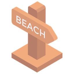 Beach Signpost  Icon