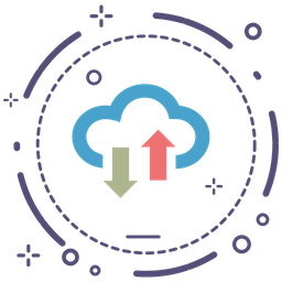 Transferência de dados na nuvem  Ícone
