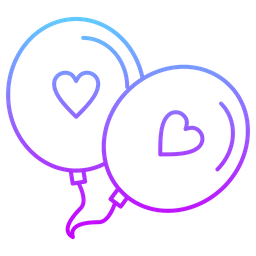 Heart Balloons  Icon