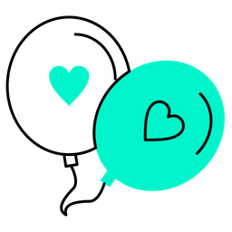 Heart Balloons  Icon