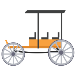 Wagon Cart Vintage Transport Chaise Icon