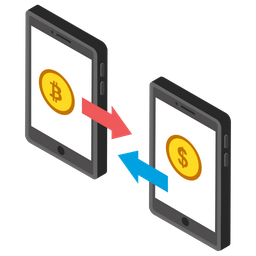 Échange de bitcoins  Icône