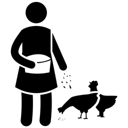 Hühner füttern  Symbol