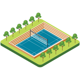 Terrain de badminton  Icône