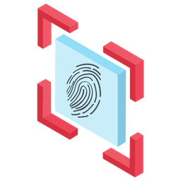 Fingerprint Scan Thumb Impression Biometric Security Icon