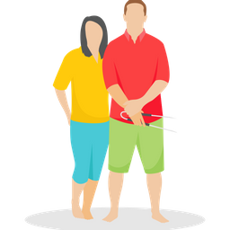 Couple On Picnic  Icon