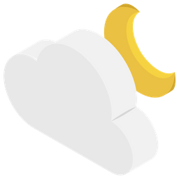 Bewölkte Nacht  Symbol