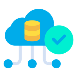 Approved Cloud Data  Icon