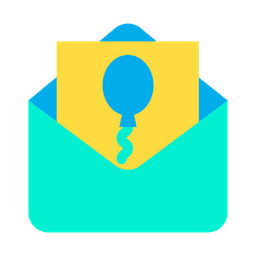 Balloon Invitation  Icon