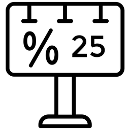 Werbetafel  Symbol