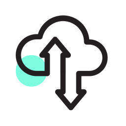 Sincronización de datos en la nube  Icono